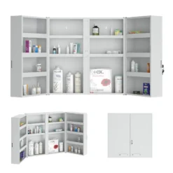 Armoire à Pharmacie 53x53cm Gris Métal -Domublis Soldes Magasin 1ea6a48ead9949e6b78c0c01f0eca036