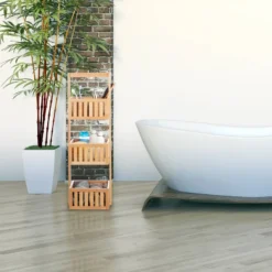 Étagère Salle De Bain Bambou 3 Niveaux -Domublis Soldes Magasin 1f39009ed40743e2a250224cff22b6d7
