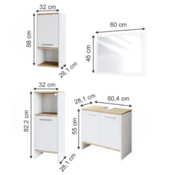 Salle De Bains Elvio (4 éléments) -Domublis Soldes Magasin 20c0243661a94273a3837f76b9d5b742