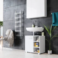 Meuble Sous-lavabo Perry Blanc -Domublis Soldes Magasin 21c928b12f284bb18cffa9a8fcaf622e