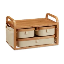 Commode Mini En Bambou 3 Casiers SDB -Domublis Soldes Magasin 224721afdddb4c22983d0e98d6319ba6