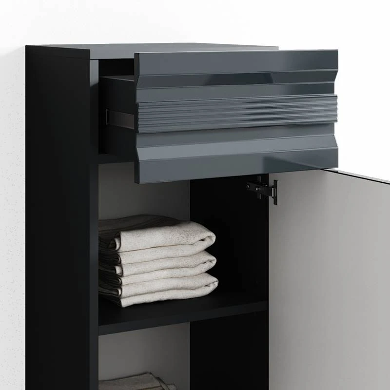 Chiffonnier Freddy Anthracite Brillant 6 Chiffonnier Freddy Anthracite Brillant – Image 4