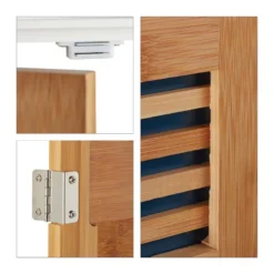 Meuble Dessous De Lavabo Portes Bambou -Domublis Soldes Magasin 2488d27b47ef44aaa783c81c59c58c88