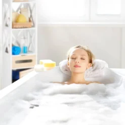 Étagère De Salle De Bain MDF Et Bambou 13 Étagère De Salle De Bain MDF Et Bambou -Domublis Soldes Magasin 254f56d7e5814563ad4cff9f40546bb3