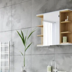 Armoire De Toilette Aquis Blanc/chêne 11 Armoire De Toilette Aquis Blanc/chêne -Domublis Soldes Magasin 26e4dc963b154d3e9e901571e9f628dd