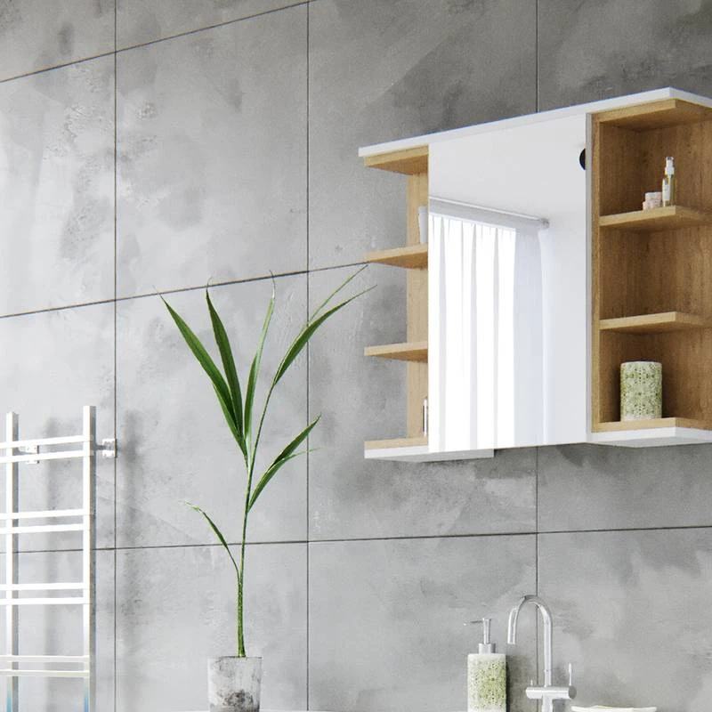 Armoire De Toilette Aquis Blanc/chêne 5 Armoire De Toilette Aquis Blanc/chêne – Image 3