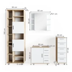 Salle De Bain Ilias (4 éléments) 13 Salle De Bain Ilias (4 éléments) -Domublis Soldes Magasin 271aa50cf61a4147aee6fa8b883573ce