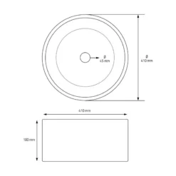 Lavabo Ø 41x18cm Noir Céramique -Domublis Soldes Magasin 29b01a8e98434048bd2b5e0a94fe029e