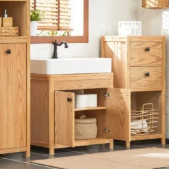 Meuble Sous Lavabo Naturel BZR98-N -Domublis Soldes Magasin 2a926002c89c4202aad092b743b6335f