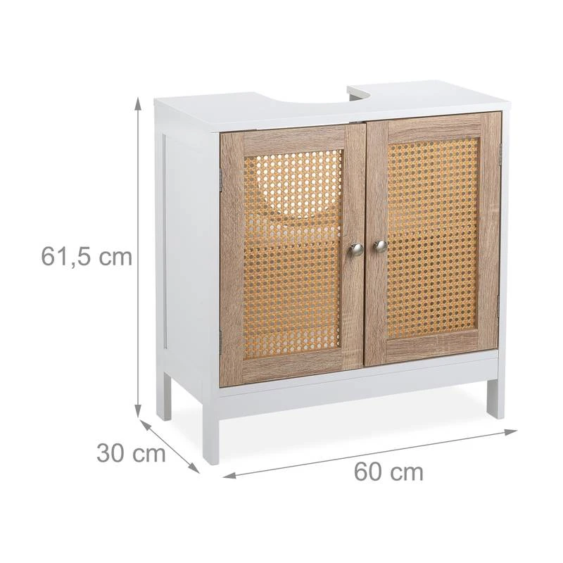 Meuble Sous Lavabo Portes Effet Rotin 13 Meuble Sous Lavabo Portes Effet Rotin – Image 11