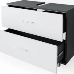 Meuble Sous-lavabo Ilias Sonoma/blanc -Domublis Soldes Magasin 2f5380cf9ef54fb39cc17d1ee0f822d7