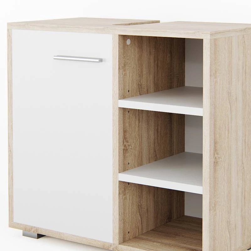 Meuble Sous-lavabo Perry Chêne/blanc 8 Meuble Sous-lavabo Perry Chêne/blanc – Image 6