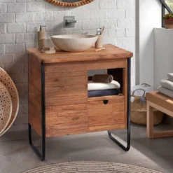 Azur - Petit Meuble Salle De Bain Indust 7 Azur - Petit Meuble Salle De Bain Indust -Domublis Soldes Magasin 30894341a7cc434e91760ab7b3b9c42f