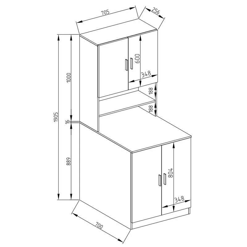 Meuble Machine à Laver Liana 8 Meuble Machine à Laver Liana – Image 6