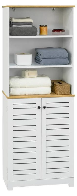 Meuble Colonne De Salle De Bain BZR44-W 3 Meuble Colonne De Salle De Bain BZR44-W