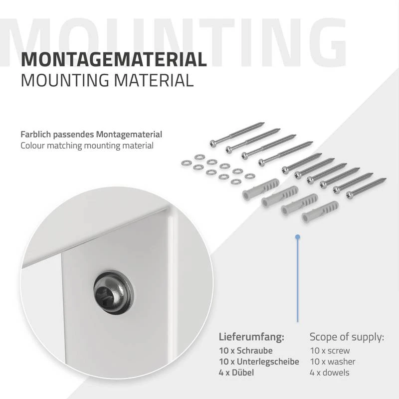 Support Mural En L 300x150x30 Mm Blanc 8 Support Mural En L 300x150x30 Mm Blanc – Image 6