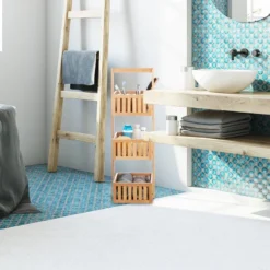 Étagère Salle De Bain Bambou 3 Niveaux -Domublis Soldes Magasin 35bb96beeec24177bb7a96df13949172