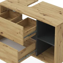 Meuble Sous-lavabo Viola Artisan/gris -Domublis Soldes Magasin 36095148839e4223a74d16f7cdd017b8