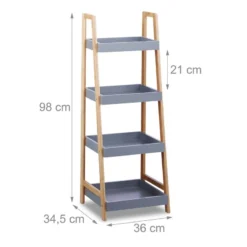 Étagère Salle De Bain Bambou 4 Niveaux -Domublis Soldes Magasin 370a1811ff5f4d8dbf4339ee3b5d5793