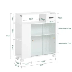 Armoire WC Roulante BZR117-W -Domublis Soldes Magasin 371a89877e864ab6b3000446edbbe808