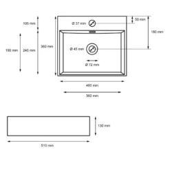 Vasque 510x360x130 Mm Noir -Domublis Soldes Magasin 3915c484eb2e4d44a8353b4f51a7a459