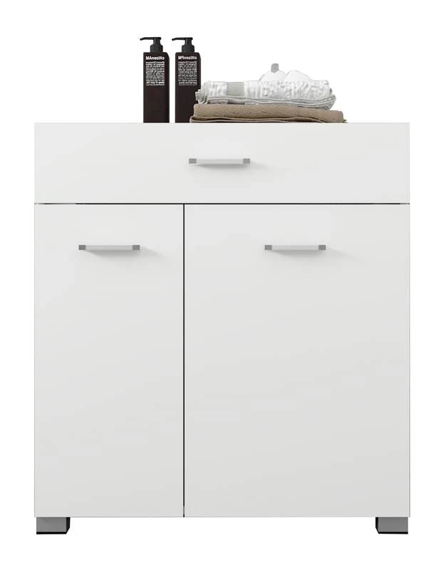 Armoire à Linge 75x785x45 Cm Blanc 6 Armoire à Linge 75x785x45 Cm Blanc – Image 4