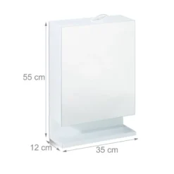 Armoire De Toilette 1Porte Miroir Prise -Domublis Soldes Magasin 401c36241ac541adaa35dd0728f0e567