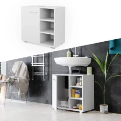 Meuble Sous-lavabo Perry Blanc -Domublis Soldes Magasin 44368d560d904085992112168f500c3b