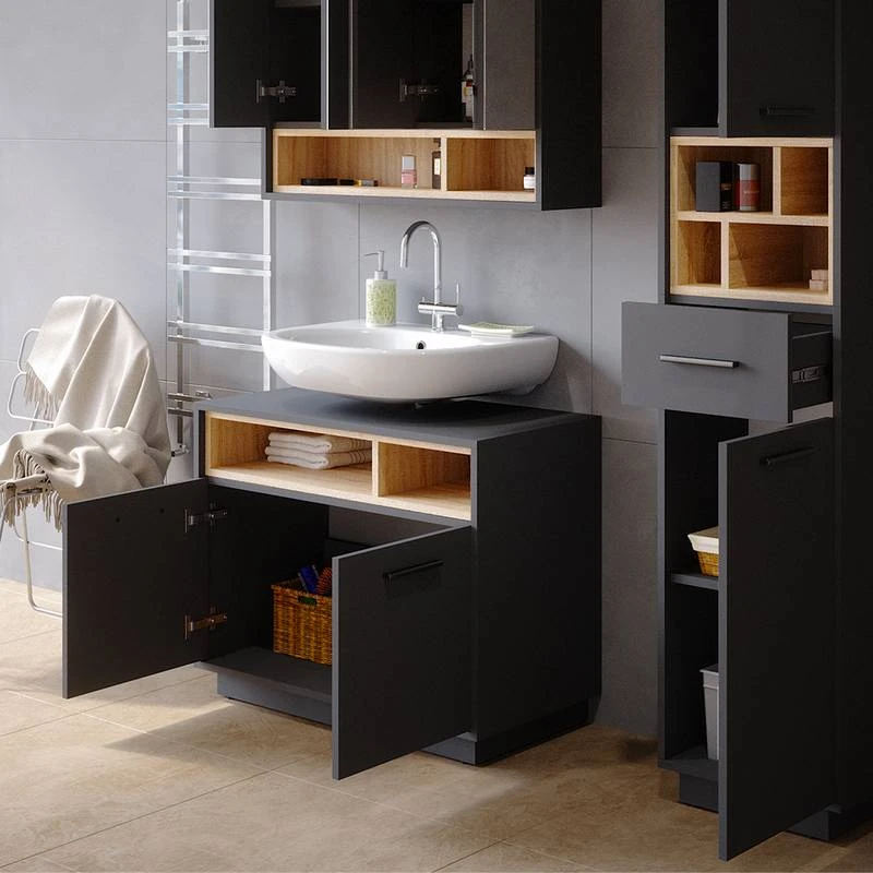 Meuble Sous-lavabo Beatrice Blanc/sonoma 12 Meuble Sous-lavabo Beatrice Blanc/sonoma – Image 10