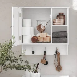 Armoire Haute Salle De Bain BZR103-W -Domublis Soldes Magasin 46a959a90dc14c729e8210a288e5efd5