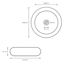 Lavabo Forme Ronde Ø 40x15,5cm -Domublis Soldes Magasin 46ee7384613d4989965bf22630540e9a