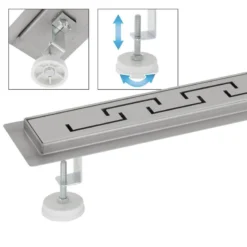 Caniveau De Douche Fendu 70cm Argent -Domublis Soldes Magasin 47600d8b46194a0d9e2f4b21096da5c8