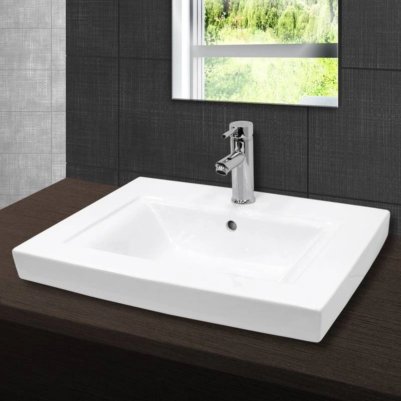 Vasque D'angle 605x465x160mm Blanc 4 Vasque D'angle 605x465x160mm Blanc – Image 2