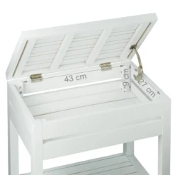 Étagère De Salle De Bains Bambou Blanc -Domublis Soldes Magasin 4aad8ee74db74c9690f092eb8a10f697