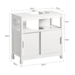 Meuble Sous Vasque FRG128-II-W 15 Meuble Sous Vasque FRG128-II-W -Domublis Soldes Magasin 4b09dcc1b4784dda90acb024d7409cce