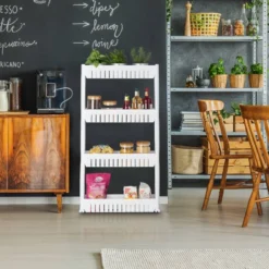 Étagère De Cuisine à Roulettes 4 Niveaux 29 Étagère De Cuisine à Roulettes 4 Niveaux -Domublis Soldes Magasin 4c442996417d4915a83056a946e35ab5