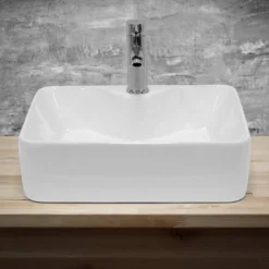 Vasque Carrée 480x380x140mm Blanc -Domublis Soldes Magasin 4fbb9d02219c43f0b37310c88aa3f157