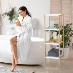 Étagère Bambou 4 Niveaux Salle De Bain 13 Étagère Bambou 4 Niveaux Salle De Bain -Domublis Soldes Magasin 530aec8617494a83ae9dae20ddacd3c1