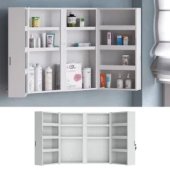 Armoire à Pharmacie 53x53cm Gris Métal -Domublis Soldes Magasin 5343fac09f9c4f13960ba833cb969514
