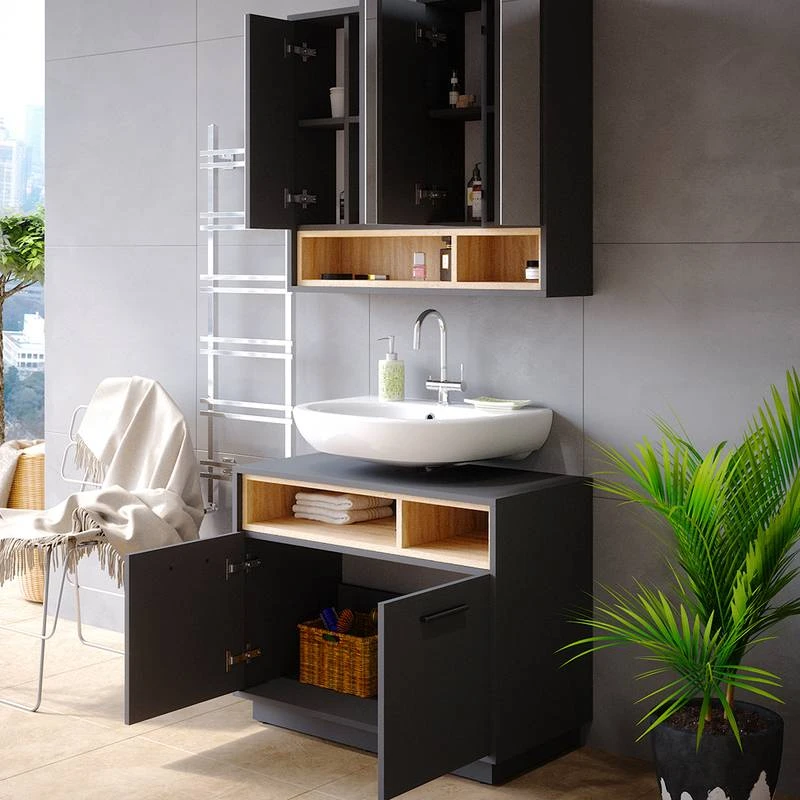 Salle De Bain Beatrice Anthracite(2 él.) 4 Salle De Bain Beatrice Anthracite(2 él.) – Image 2