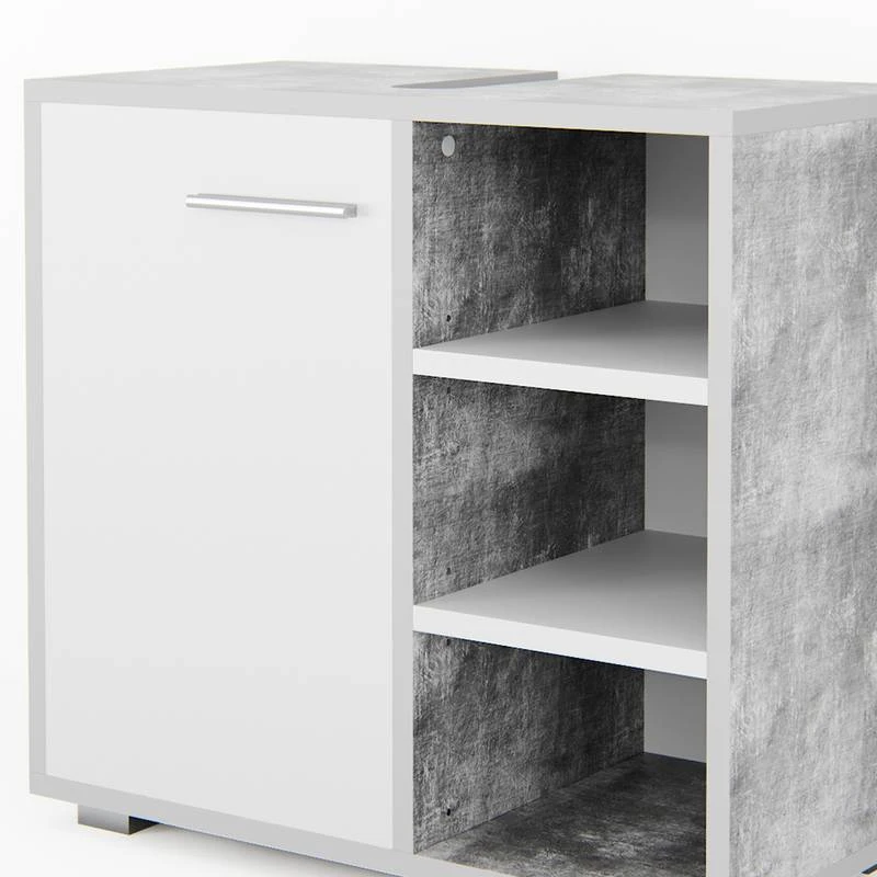 Meuble Sous-lavabo Perry Béton/blanc 5 Meuble Sous-lavabo Perry Béton/blanc – Image 3