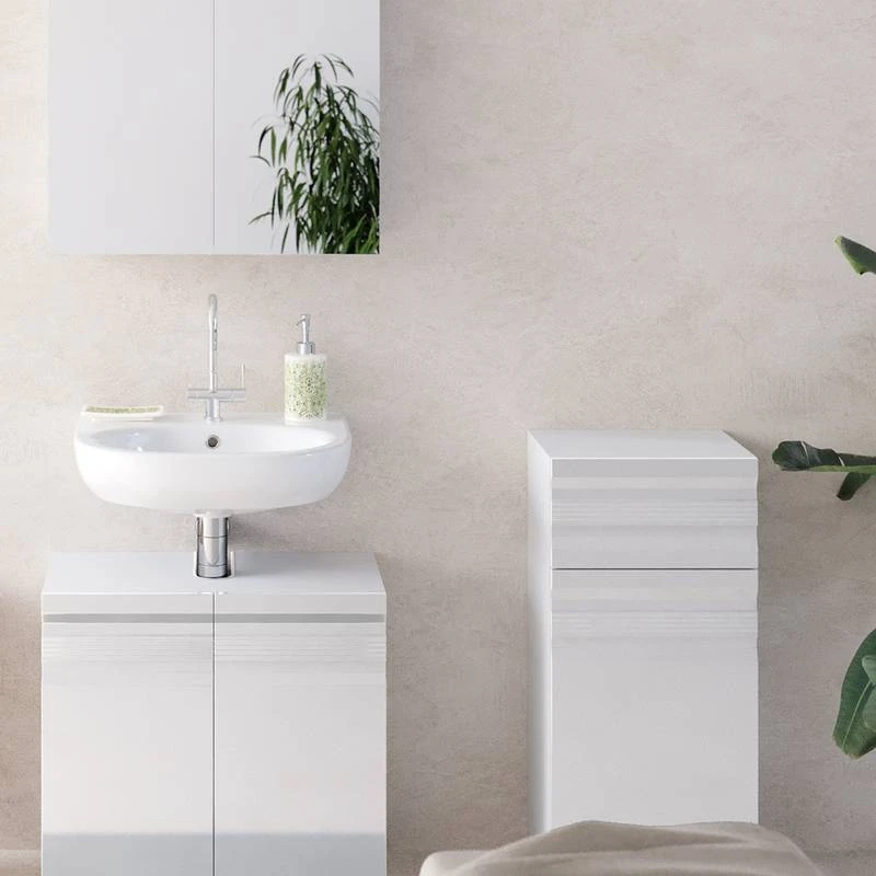 Chiffonnier Freddy Blanc Brillant 4 Chiffonnier Freddy Blanc Brillant – Image 2