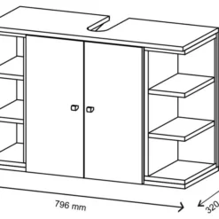 Meuble Sous-lavabo Aquis Blanc/chêne -Domublis Soldes Magasin 5cd93c80051845128e2e886b47657df8.cropped 62 168 890 690.processed