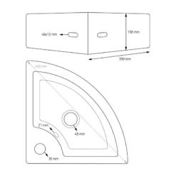 Lavabo D'angle 46x33x13cm Blanc -Domublis Soldes Magasin 5cf044cb91df47e08344dc59aa063d2a