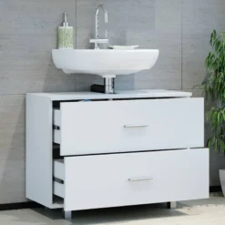 Meuble Sous-lavabo Ilias Sonoma/blanc -Domublis Soldes Magasin 5e390e2aff2d4c33b441640161eadb5f