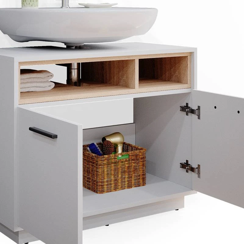 Meuble Sous-lavabo Beatrice Blanc/sonoma 8 Meuble Sous-lavabo Beatrice Blanc/sonoma – Image 6