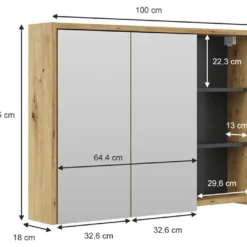 Armoire De Toilette Viola Artisan/gris 15 Armoire De Toilette Viola Artisan/gris -Domublis Soldes Magasin 609b2c6c94aa4a4eaad13573cadaa94b.cropped 34 106 819 730.processed