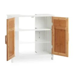 Meuble Dessous De Lavabo Portes Bambou -Domublis Soldes Magasin 6c89504b43de47b3935148788baf32db
