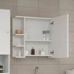 Armoire De Toilette Fynn Blanc -Domublis Soldes Magasin 6ea3cd162a5d488da419114e7ff32f8f