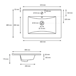 Vasque 610x465x175mm Blanc -Domublis Soldes Magasin 714addc79b7d433883c98030b0d1a49a 1